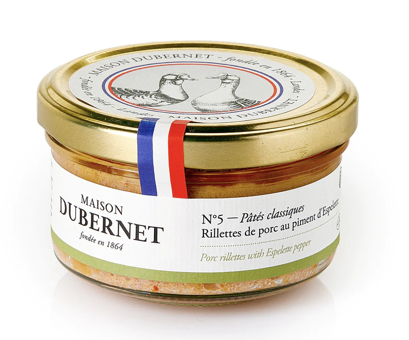 DUBERNET 
 Rillettes de porc au piment d'Espelette - 125G