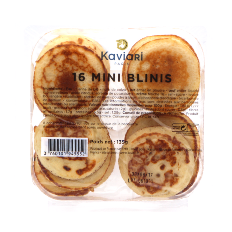 [1238] 16 Mini Blinis  Kaviari